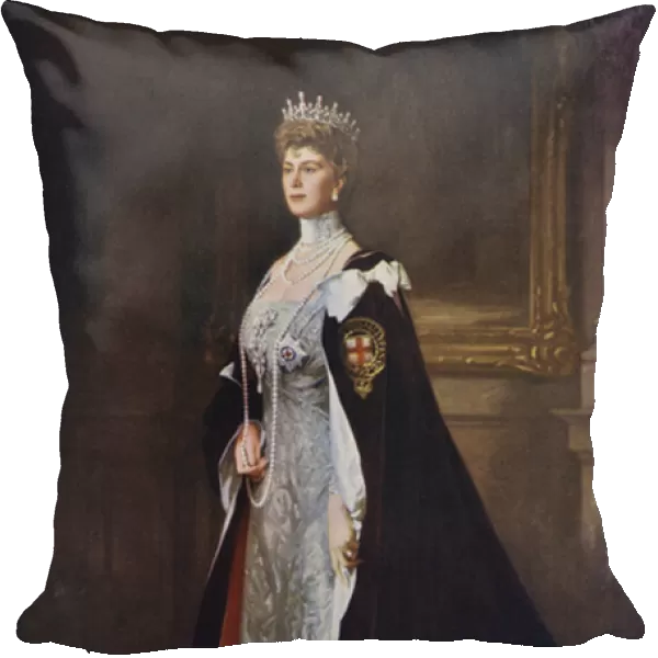 Queen Mary, consort of King George V, 1910 (colour litho)