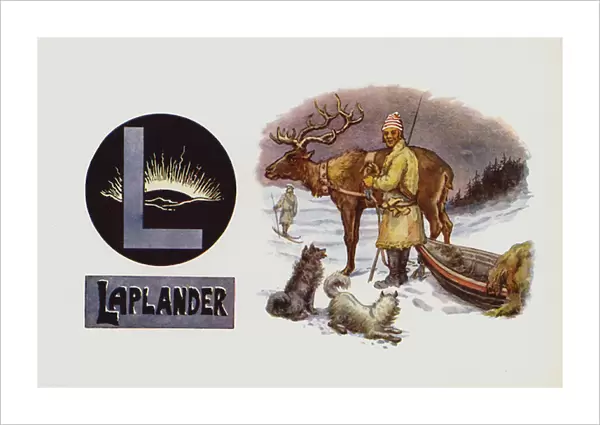 L, Laplander (colour litho)