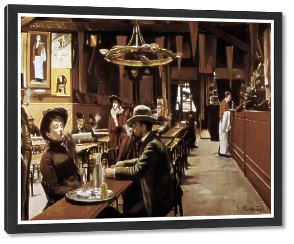 nterior of Cafe in Montmartre, Paris, 1890 (oil on canvas)