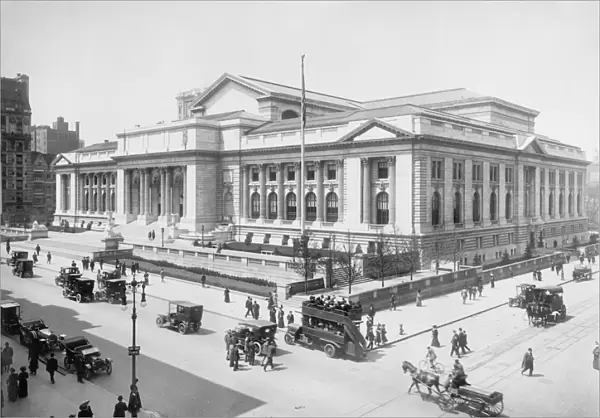 Public Library Building, New York City, USA, c. 1915 (b  /  w photo)