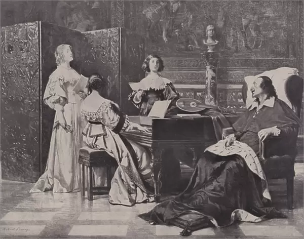 The Nieces of Cardinal Mazarin (litho)