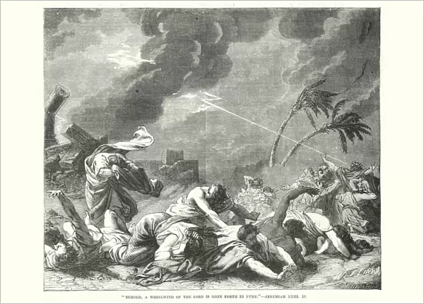 Behold, a whirlwind of the Lord is gone forth in fury, Jeremiah XXIII, 19 (engraving)