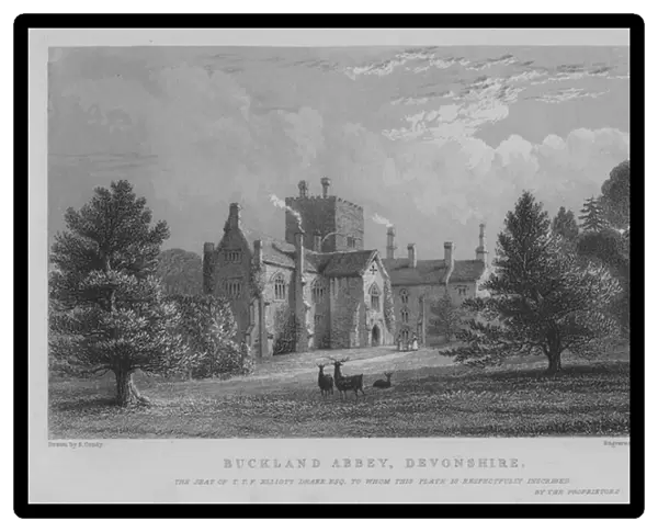 Buckland Abbey, Devonshire (engraving)