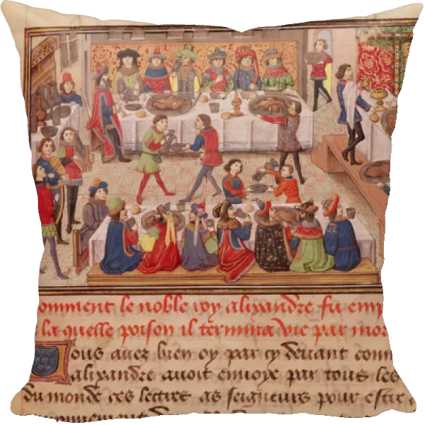 Fol. 298r How the Noble King Alexander was Poisoned, illustration from a book by Jean