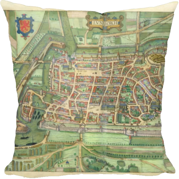 map of Luneburg, from Civitates Orbis Terrarum