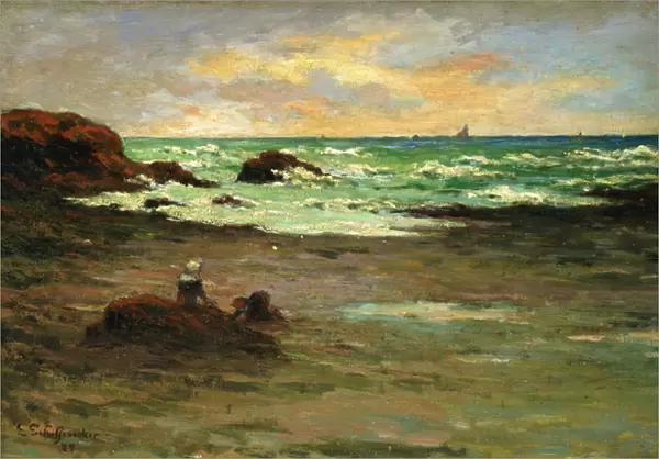 A corner of the Beach at Concarneau; Un Coin de Plage a Concarneau, 1887 (oil on canvas)