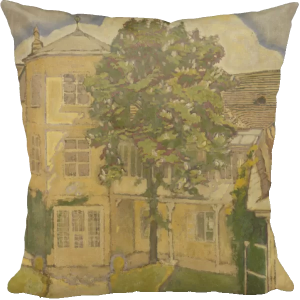 Flowering Chestnut Tree in the Garden; Bluhende Kastanienbaum im Garten, (oil on canvas)
