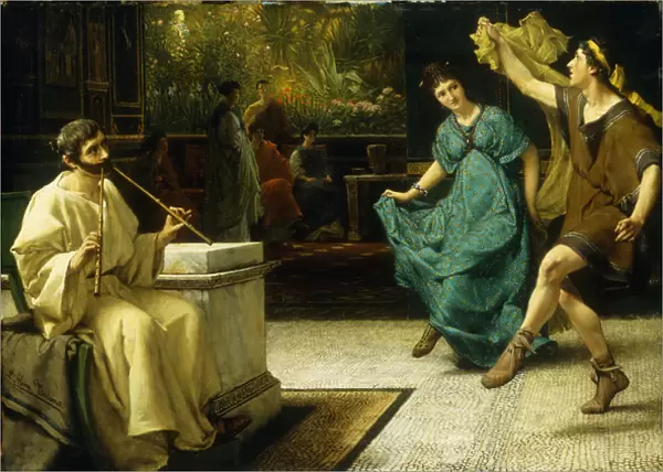 Une Entree de Theatre Roman, (oil on panel)