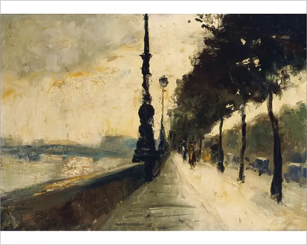 The Embankment, London; Der Uferdamm, London, 1926 (oil on canvas)