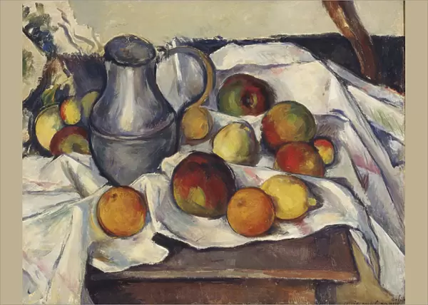 Still Life with Apples; Stilleben mit Apfeln, (oil on canvas)