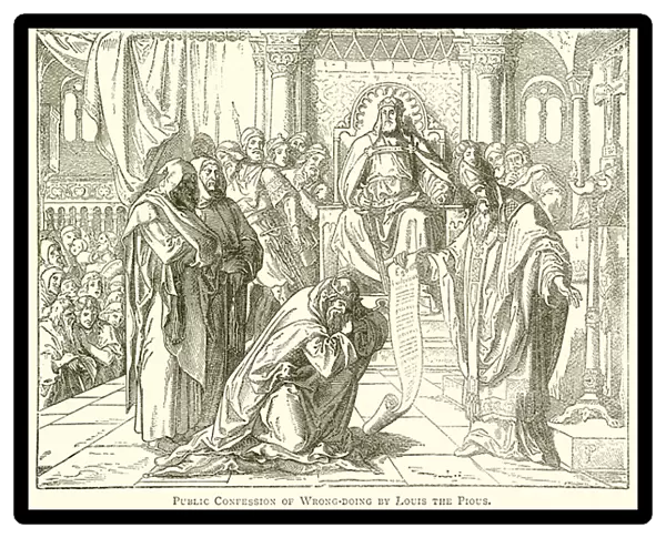 Public Confession of Wrong-Doing by Louis the Pious (engraving)