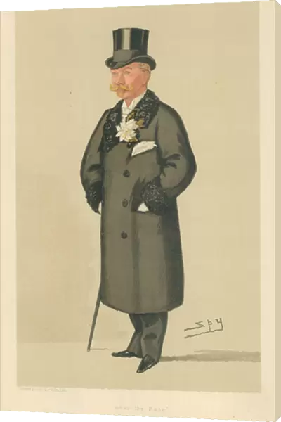 The Hon Harry Tyrwhitt-Wilson, Near the Rose, 13 February 1886, Vanity Fair cartoon (colour litho)