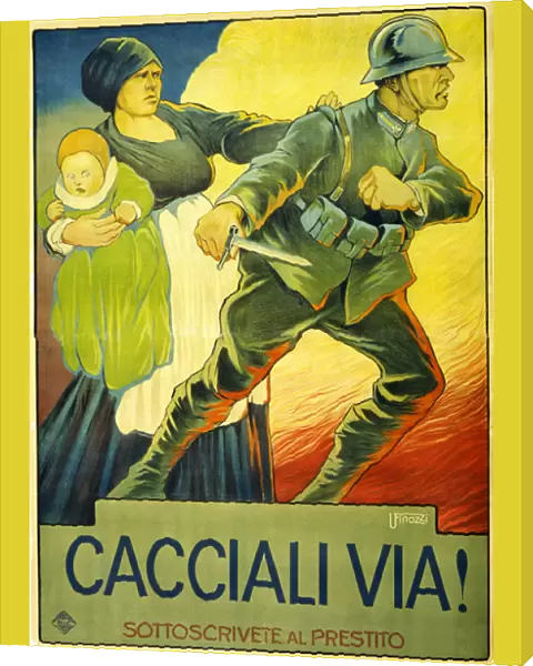 Drive Them Out!, 1914 (colour litho)