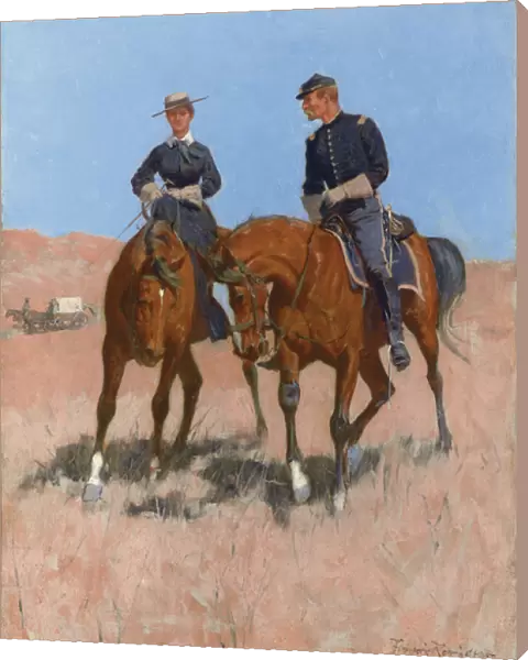 Belle McKeever and Lt. Edgar Wheelock, c. 1899 (oil on canvas)