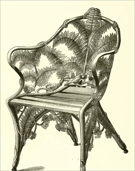 Garden-Chair, by Mott Iron Company (engraving)