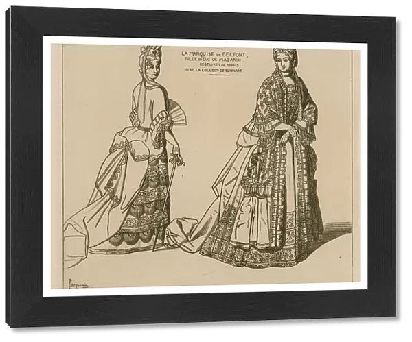 Costumes from 1694-5 (engraving)