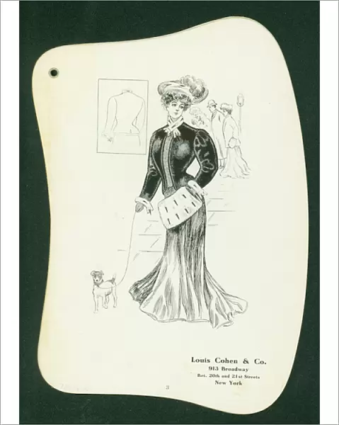 Louis Cohen & Co. 913 Broadway [ladies clothing catalog illustration] (line engraving)