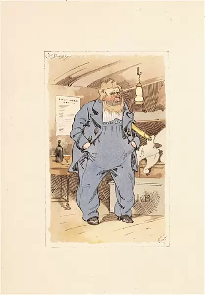 Captain Jack Bunsby, from Dombey and Son (1848), 1883 (pen and ink, watercolour)