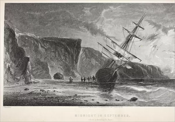 Midnight in September, illustration from The second Grinnell Expedition in Search