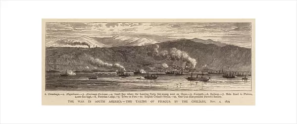 The War in South America, the Taking of Pisagua by the Chilians, 2 November 1879 (engraving)