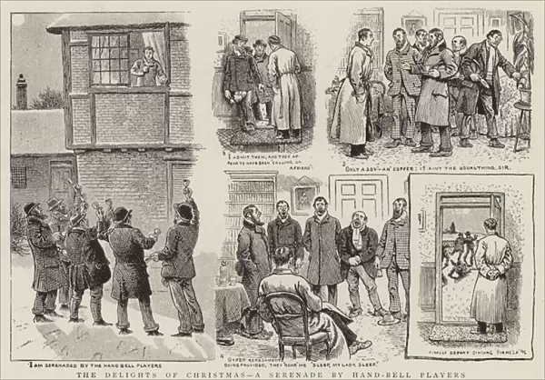The Delights of Christmas, a Serenade by Hand-Bell Players (engraving)