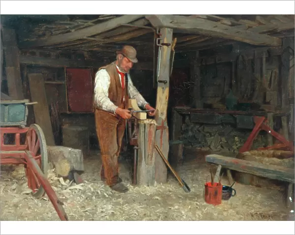 Wheelwright, c. 1900 (oil on canvas)