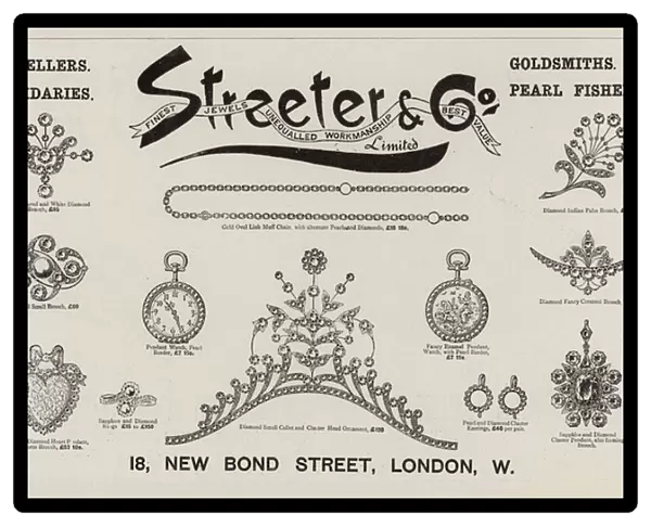 Advertisement; Streeter and Co (engraving)