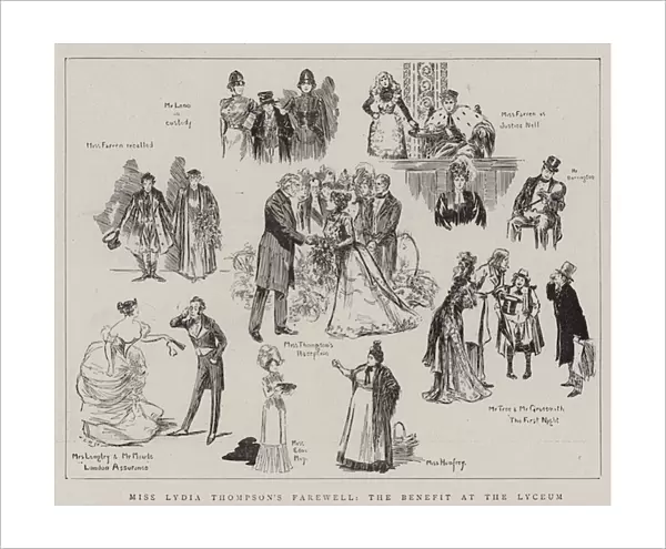 Miss Lydia Thompsons Farewell, the Benefit at the Lyceum (engraving)