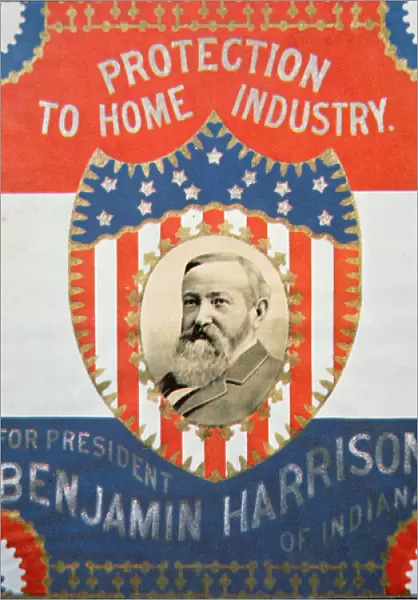 Republican Election Poster, 1888 (colour litho)