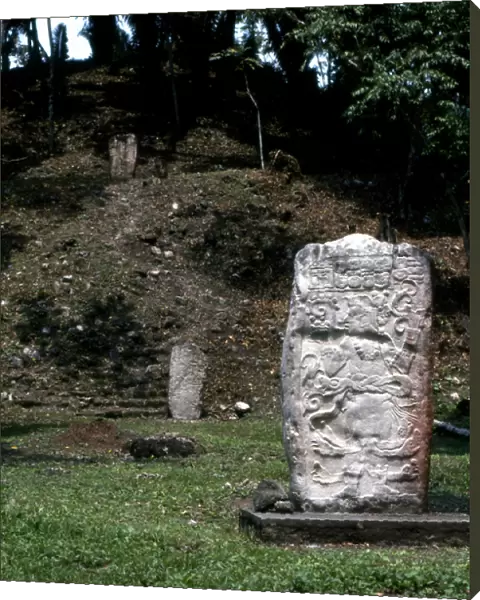 Seibal, Stela 13, Ultimate Classic Period, 849 AD (stone)