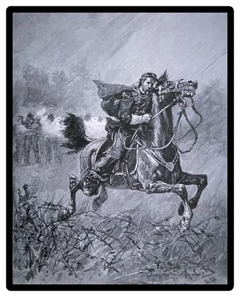 Death of General Philip Kearney (1815-62) (engraving)