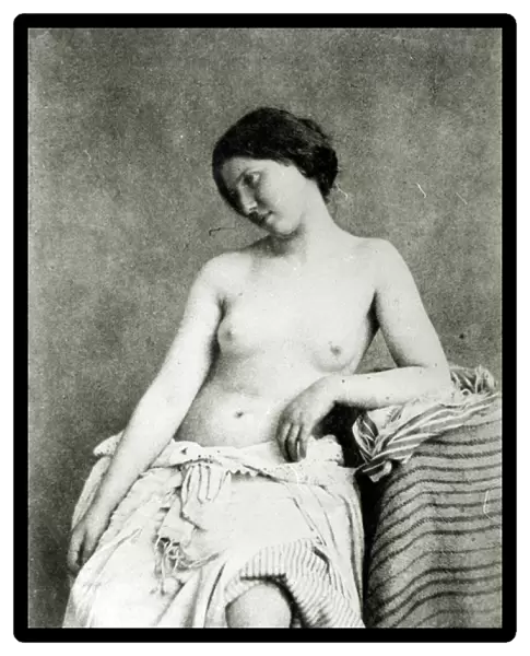 Nude Female Model, c. 1850 (b  /  w photo)
