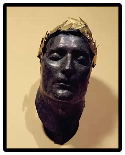 Death Mask of Napoleon Bonaparte (1769-1821), 1850 (bronze and gold)