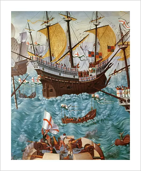 Embarkation of Henry VIII (1491-1547) on Board the Henry Grace a Dieu in 1520