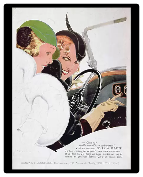 Advertisement for Solex carburettors, from Vogue magazine, January