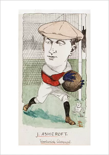 Jimmy Ashcroft, Woolwich Arsenal, drawing for a set of cigarette cards