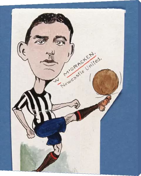 Billy McCracken, Newcastle United, drawing for a set of cigarette cards
