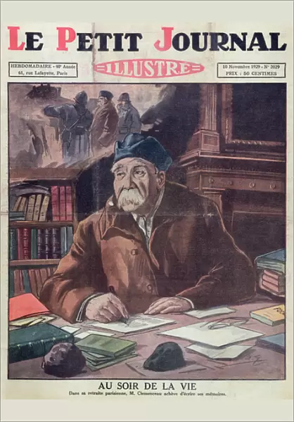 Georges Clemenceau (1841-1929) in old age, cover of Le Petit Journal