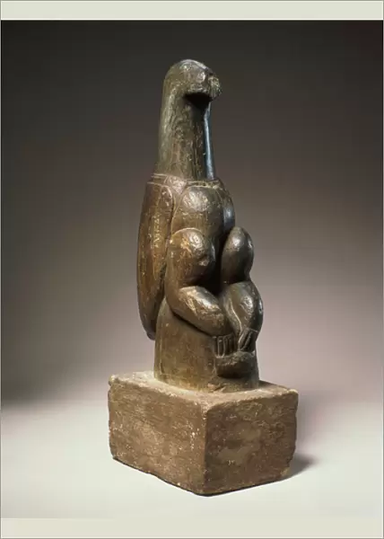 Carved soapstone bird, Zimbabwean, 13th-15th century (steatite)