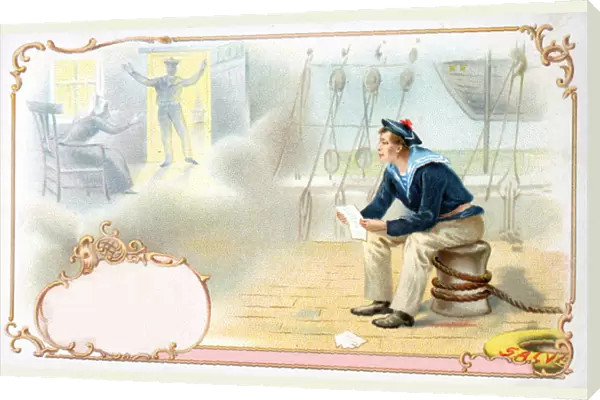 The Sailors Daydreams, 1900 (colour litho)