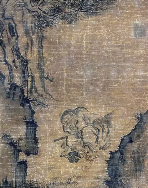 The Immortal Lui Hai, 16th-17th century (ink on silk)