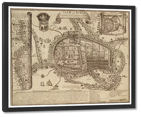Map of Ayutthaya, 1686 (ink on paper)