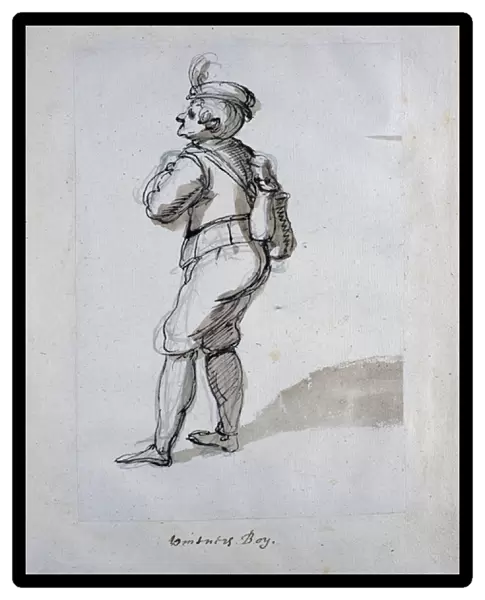 A vintners boy (pen & ink on paper)