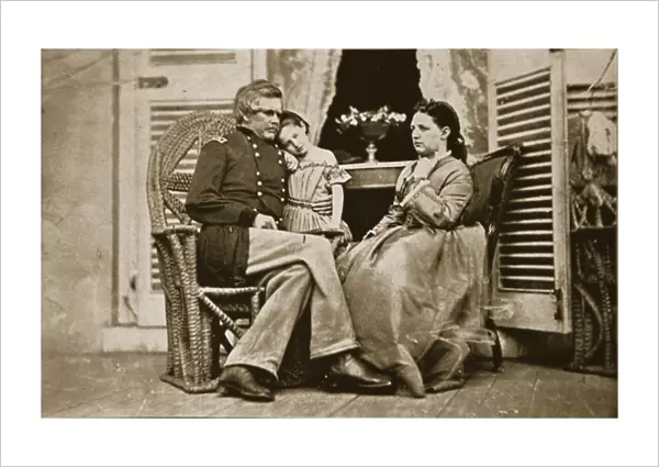 General E. O. C. Ord with his Wife and Daughter, 1861-65 (b  /  w photo)