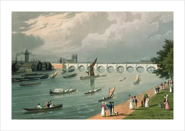 View of Waterloo Bridge, pub. 1820 by Colnaghi & Co. (engraving)