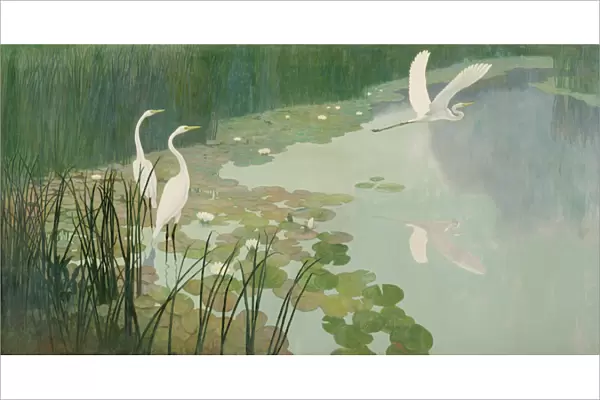 Herons in Summer, 1941 (oil on canvas)