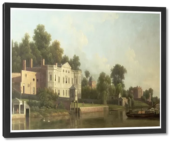 A View of Popes Villa on the River Thames at Twickenham (oil on canvas)