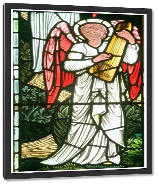 Angels of Paradise: musical angel, 1897 (stained glass)
