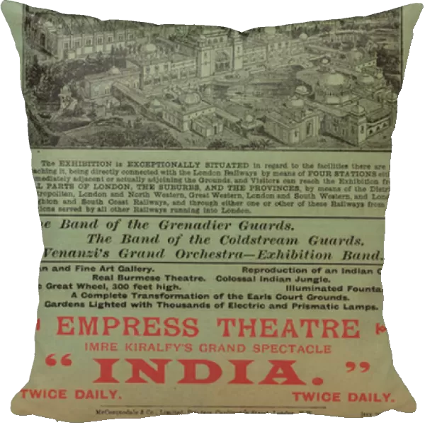 Advert for Empire of India Exhibition, Earls Court (engraving)