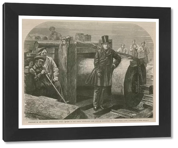 Portrait of Mr Robert Stephenson (engraving)